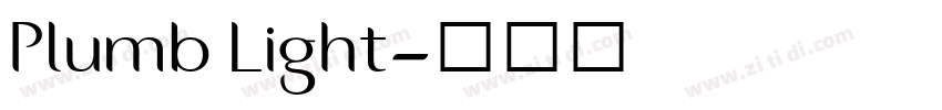 Plumb Light字体转换